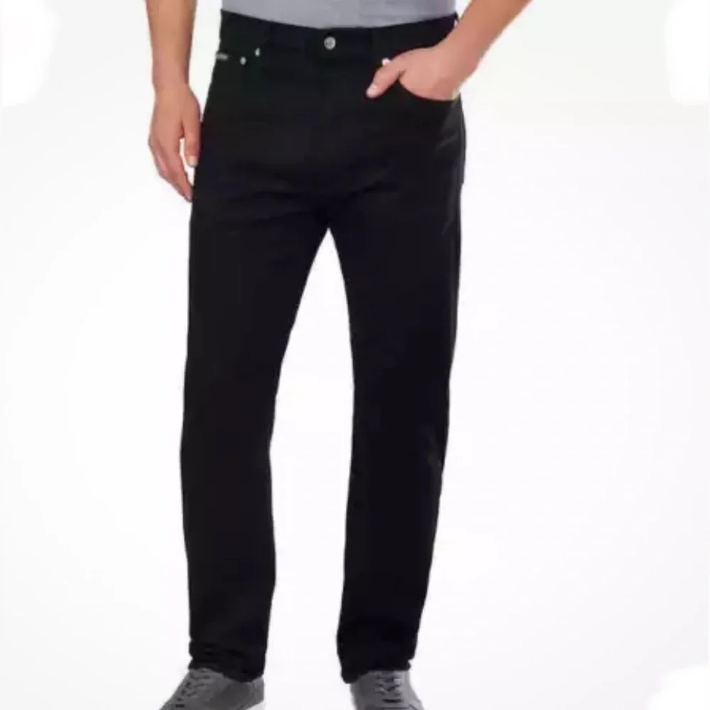 Calvin Klein Men's Slim Straight Jean Black 40x32